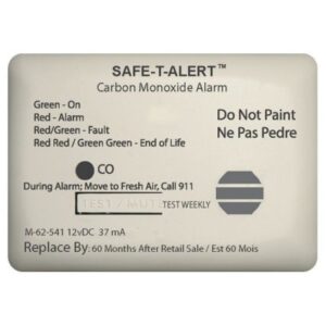Safe-T-Alert 62 Series Carbon Monoxide Alarm W/Relay - 12v - 62-541-Marine-Rly-Nc - Surface Mount - White