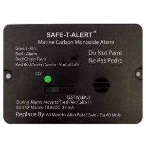 Safe-T-Alert 62 Series Carbon Monoxide Alarm W/Relay - 12v - 62-542-R-Marine - Flush Mount - Black