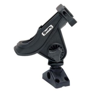 Scotty 280 Bait Caster/Spinning Rod Holder W/241 Deck/Side Mount - Black