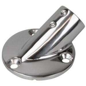 Sea-Dog Rail Base Fitting 2-3/4" Round Base 30 Degree 316 Stainless Steel - 1" Od