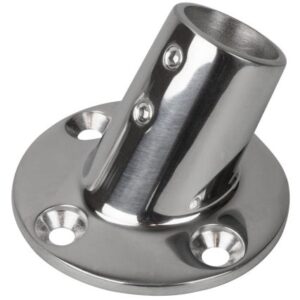 Sea-Dog Rail Base Fitting 2-3/4" Round Base 60 Degree 316 Stainless Steel - 1" Od