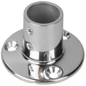 Sea-Dog Rail Base Fitting 2-3/4" Round Base 90 Degree 316 Stainless Steel - 1" Od