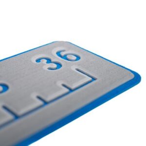 Seadek 36&Rdquo; Routed Ruler - 6mm - Brushed Texture - Storm Grey/Bimini Blue