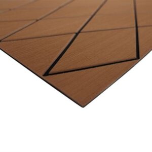Seadek 40" X 80" 6mm Two Color Diamond Full Sheet - Brushed Texture - Brown/Black (1016mm X 2032mm X 6mm)