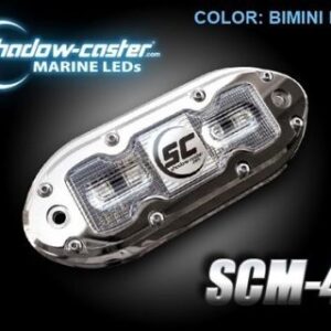 Shadow-Caster Scm-4 Led Underwater Light W/20' Cable - 316 Ss Housing - Bimini Blue