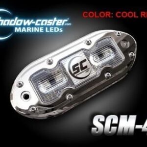 Shadow-Caster Scm-4 Led Underwater Light W/20' Cable - 316 Ss Housing - Cool Red