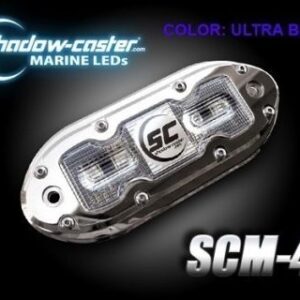 Shadow-Caster Scm-4 Led Underwater Light W/20' Cable - 316 Ss Housing - Ultra Blue