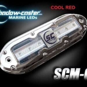 Shadow-Caster Scm-6 Led Underwater Light W/20' Cable - 316 Ss Housing - Cool Red