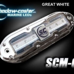 Shadow-Caster Scm-6 Led Underwater Light W/20' Cable - 316 Ss Housing - Great White
