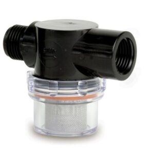 Shurflo By Pentair Twist-On Water Strainer - 1/2" Pipe Inlet - Clear Bowl