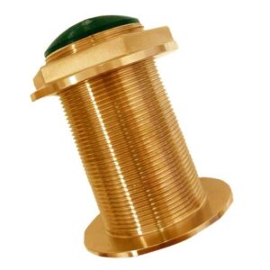 Echonautics Bronze Low-Profile Thru-Hull Medium-Frequency Chirp Transducer - 600w, 18 Degree Tilt, 80-130khz