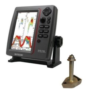 Si-Tex Svs-760 Dual Frequency Sounder 600w Kit W/Bronze Thru-Hull Temp Transducer - 1700/50/200t-Cx