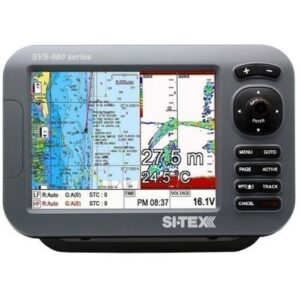 Si-Tex Svs-880cf-E 8" Chartplotter/Sounder Combo W/External Gps Antenna & Navionics+ Flexible Coverage Chart Card