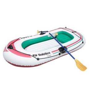 Solstice Watersports Voyager 3-Person Inflatable Boat Kit W/Oars & Pump