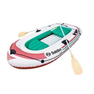 Solstice Watersports Voyager 4-Person Inflatable Boat Kit W/Oars & Pump