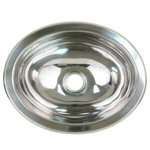 Scandvik Polished Ss Oval Sink - 13.25" X 10.5"