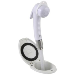 Scandvik Recessed Shower W/6' White Hose - Euro Trigger Sprayer