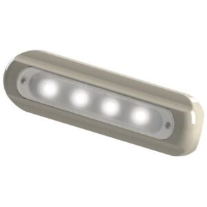 Taco 4-Led Deck Light - Flat Mount - White Housing
