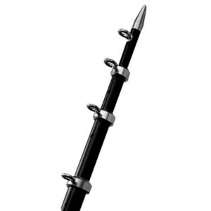 Taco 12' Black/Silver Center Rigger Pole - 1-1/8" Diameter