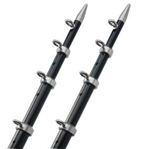 Taco 15' Telescopic Outrigger Poles Hd 1- 1/2" - Black/Silver