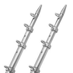 Taco 15' Telescopic Outrigger Poles Hd 1- 1/2" - Silver/Silver