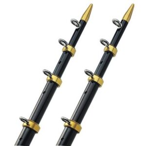 Taco 18' Telescopic Outrigger Poles Hd 1- 1/2" - Black/Gold