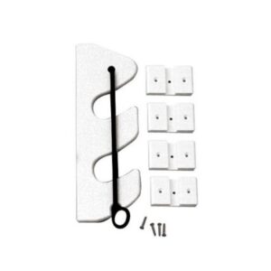 Taco 2-Rod Poly Bungee Rod Holder Rack - White