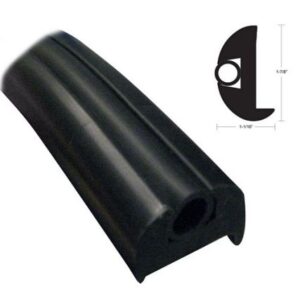 Taco Flex Vinyl Rub Rail Kit - Black W/Black Insert - 70' - 1-7/8" X 1-1/16"