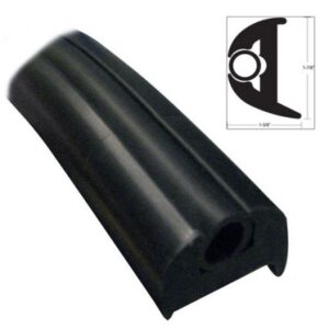 Taco Flex Vinyl Rub Rail Kit - Black W/Black Insert - 70' - 1-7/8" X 1-3/8"