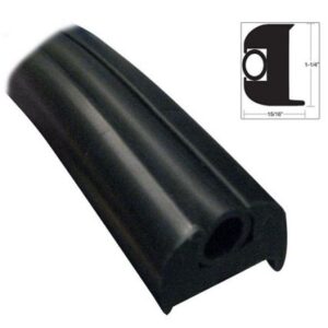 Taco Flex Vinyl Rub Rail Kit - Black W/Black Insert - 50' - 1-1/4"