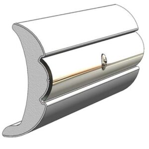 Taco Rigid Vinyl Flex-Core Rub Rail 2" X 7/8" - Frosty White 60'