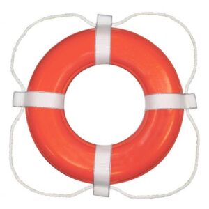 Taylor Made Foam Ring Buoy - 30" - Orange W/White Grab Line