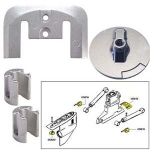 Tecnoseal Anode Kit W/Hardware - Mercury Bravo 2-3 Up To 2003 - Magnesium