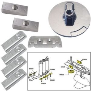 Tecnoseal Anode Kit W/Hardware - Mercury Verado 6 - Aluminum