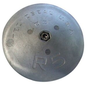 Tecnoseal R5 Rudder Anode - Zinc - 5" Diameter X 7/8" Thickness