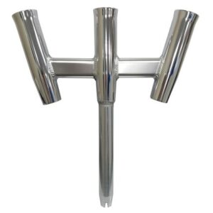 Tigress Gs Trident Rod Holder - Straight Butt - Polished Alumunim