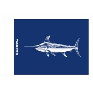 Tigress Blue Marlin Release Flag - 12" X 18"