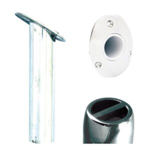 Tigress Oval Head Ss Gunnel Mount Rod Holder - 30 Degree - 9"