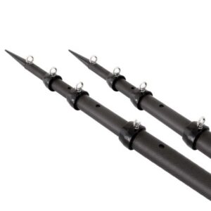 Tigress Xd 3k Carbon Fiber Telescoping Outrigger Poles - 21' - Matte Black/ Black - Pair