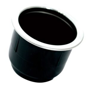 Tigress Black Plastic Cup Holder Insert W/Ss Ring On Top