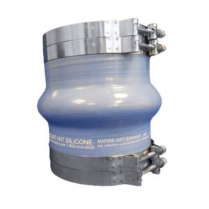 Trident Marine Blue Silicone Wet Exhaust Hump W/4 T-Bolt Clamps - 8" Id X 8" Length