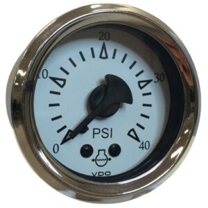 Vdo Cockpit Marine 52mm (2-1/16") Mechanical Water Pressure Gauge - White Dial/Chrome Bezel