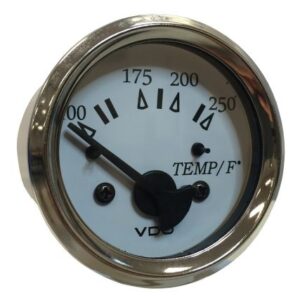 Vdo Cockpit Marine 52mm (2-1/16") Water Temp. Gauge - 0-250 Degreef - White Dial/Chrome Bezel