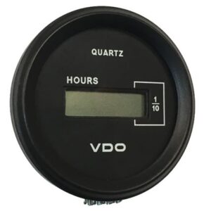 Vdo Cockpit Marine 52mm (2-1/16") Lcd Hourmeter - Black Dial/Chrome Bezel