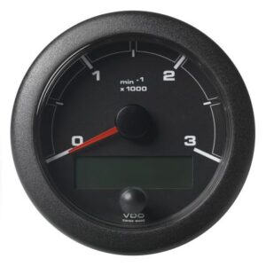 Veratron 3-3/8" (85mm) Oceanlink Tachometer 3000 Rpm - Black Dial & Bezel