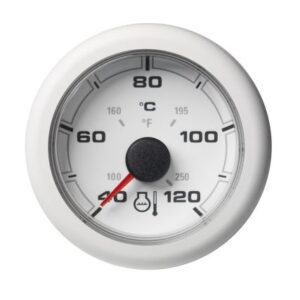 Veratron 52mm (2-1/16") Oceanlink Coolant Temperature Gauge - 120 Degreec/250 Degreef - White Dial & Bezel