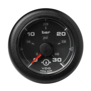 Veratron 52mm (2-1/16") Oceanlink Transmission Oil Pressure Gauge - 30 Bar/440 Psi - Black Dial & Bezel