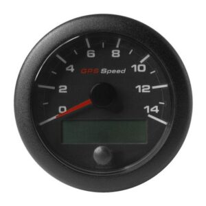Veratron 3-3/8" (85mm) Oceanlink Gps Speedometer - Black Dial & Bezel (0-14 K/Mph/Kmh)