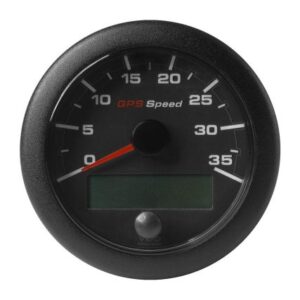 Veratron 3-3/8" (85mm) Oceanlink Gps Speedometer - Black Dial & Bezel (0-35 K/Mph/Kmh)