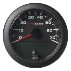 Veratron 3-3/8" (85mm) Oceanlink Gps Speedometer - Black Dial & Bezel (0-70 K/Mph/Kmh)